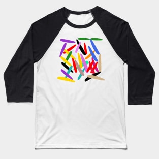 Pattern with bright and dark colors Baseball T-Shirt